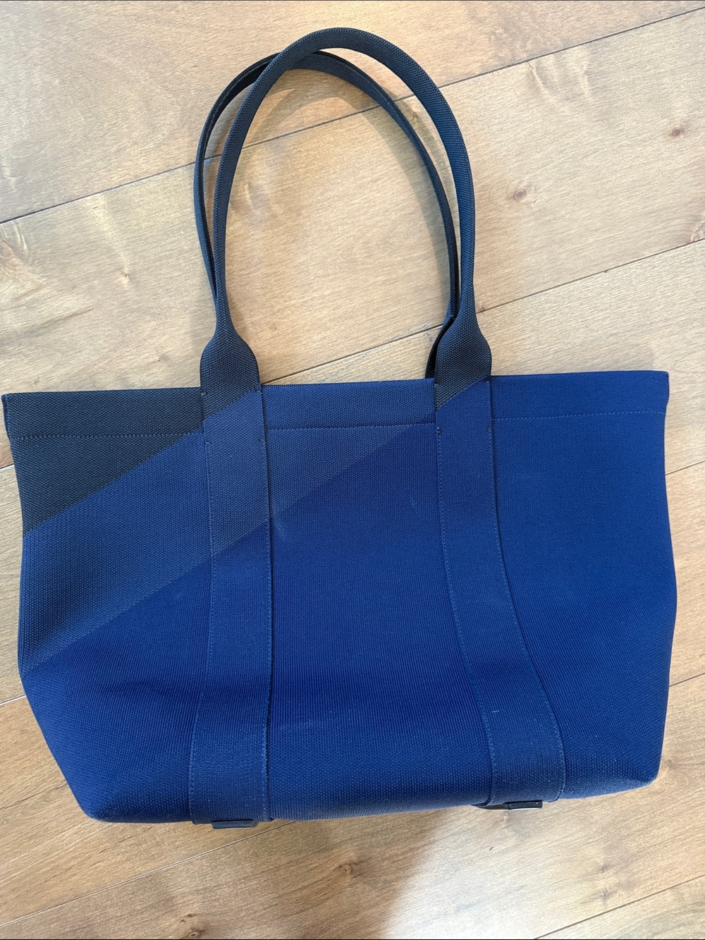 Rothy's Navy and Dark Blue Canvas Tote with Dual Handles - Picture 2 of 5
